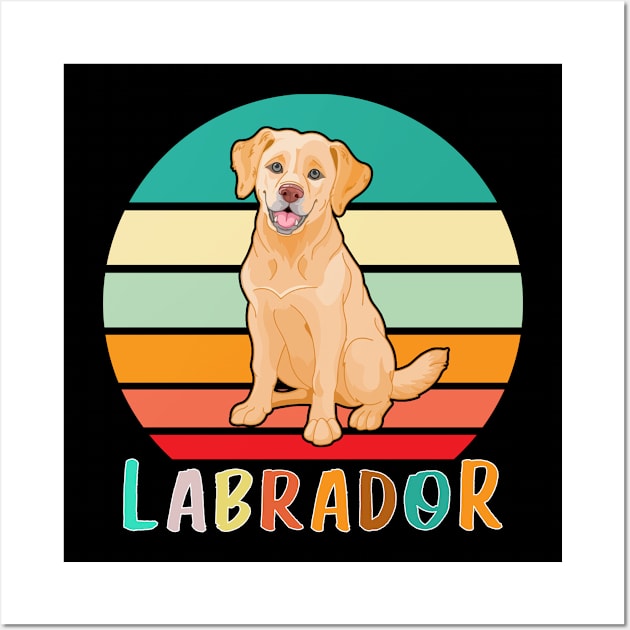 Vintage Retro Labrador Wall Art by adrinalanmaji